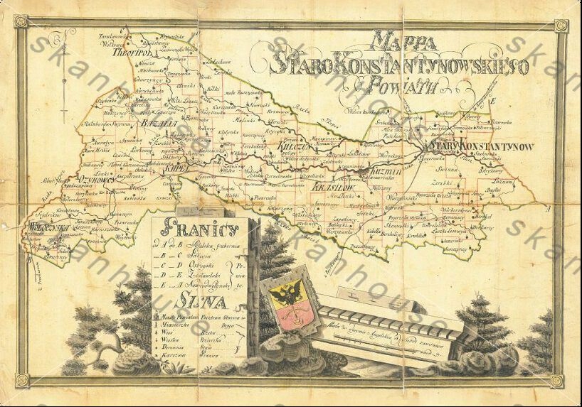 MAPA Starokonstantynów Teofipol Krasiłów Awratyn