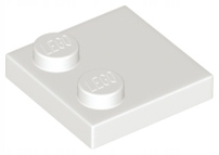 10 szt 33909 White Tile, Modified 2 x 2 NOWY