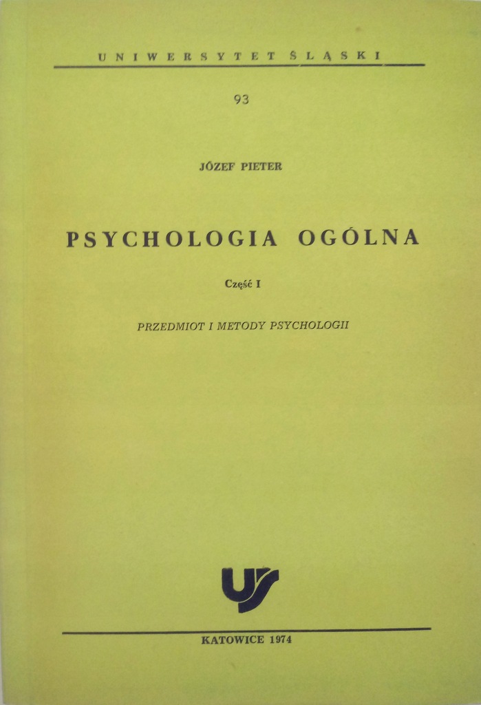 Psychologia ogólna cz.1 - Józef Pieter