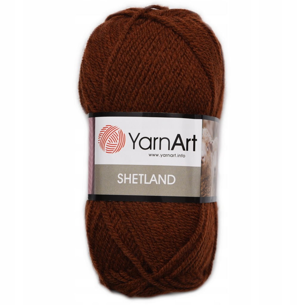 Włóczka YarnArt Shetland 520 Brąz Wełna 30%