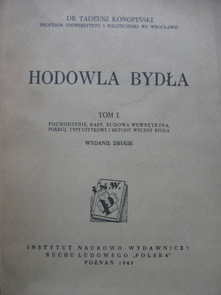 Hodowla bydła Rasy Typy użytkowe, Konopiński
