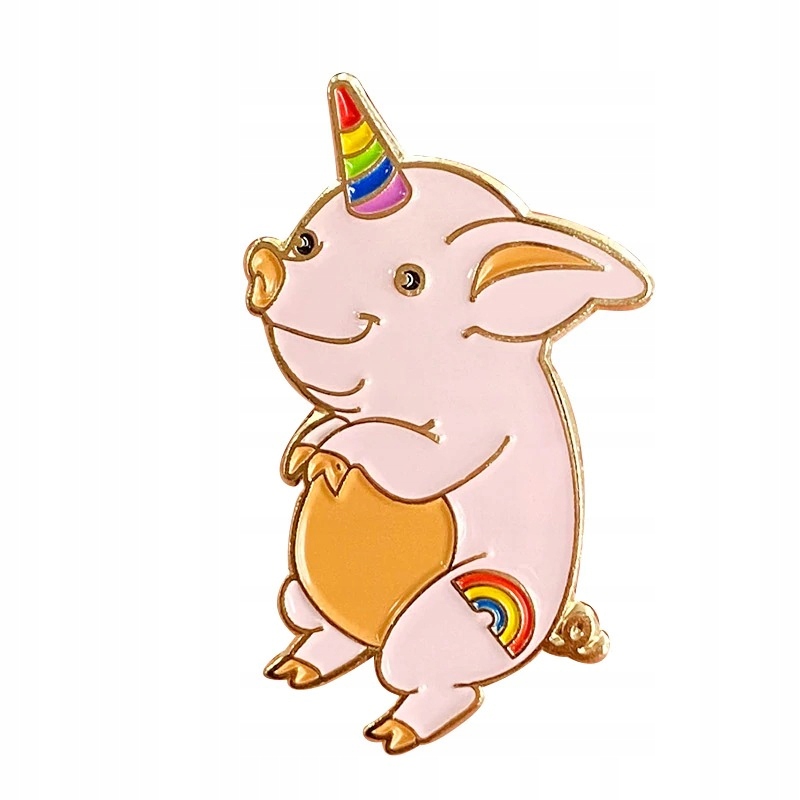 Przypinka pin LGBT świnka Świnkorożec jednorożec