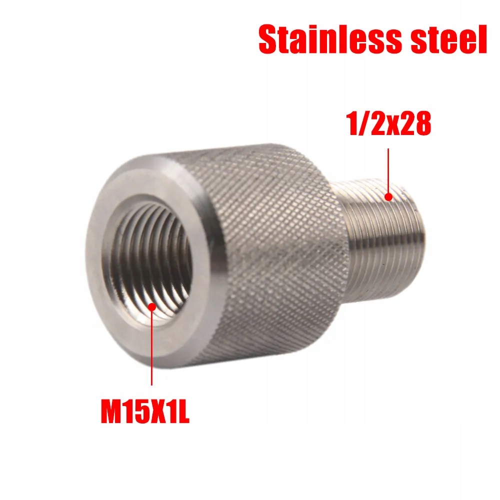 Stainless Steel Thread Adapter female 1/2-28 M14x1 M15x1 m13.5x1 5/8~16071