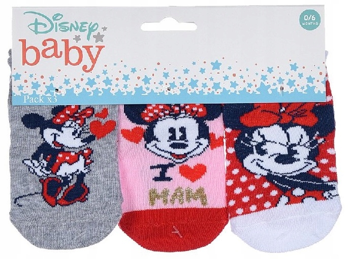 Skarpetki niemowlęce 3-pack Minnie Mouse 56/68