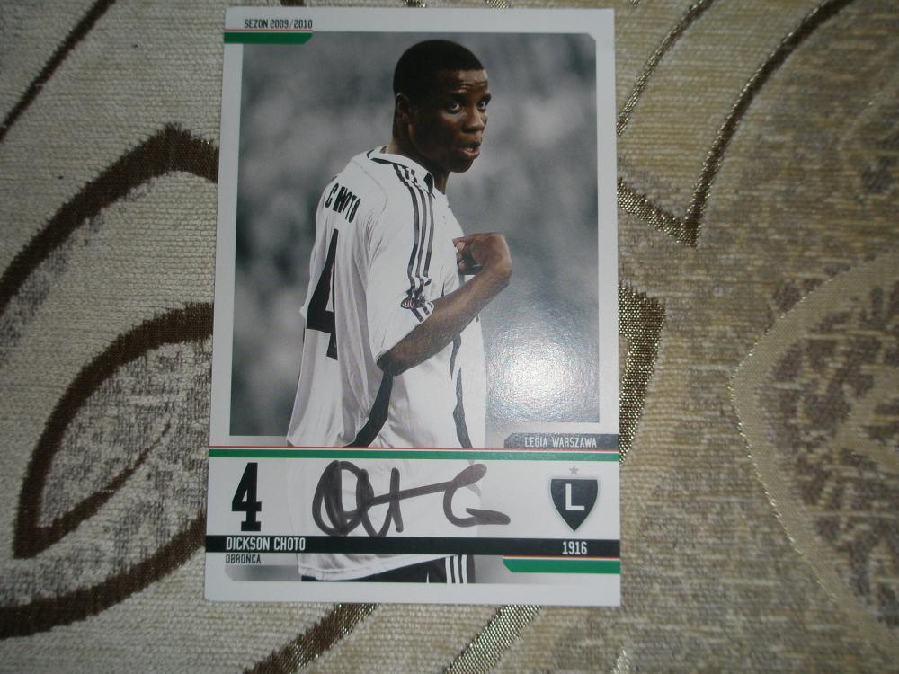 LEGIA WARSZAWA - DICKSON CHOTO ZDJĘCIE Z AUTOGRAFE