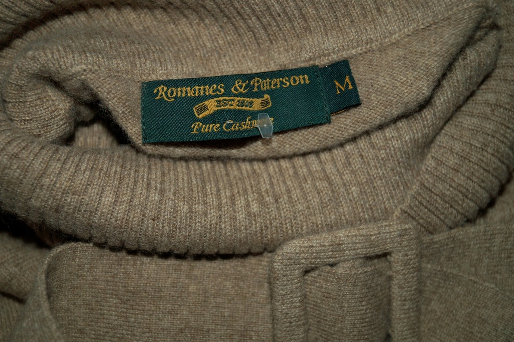 ROMANES&PATERSON 100% kaszmir golf puch NOWY L