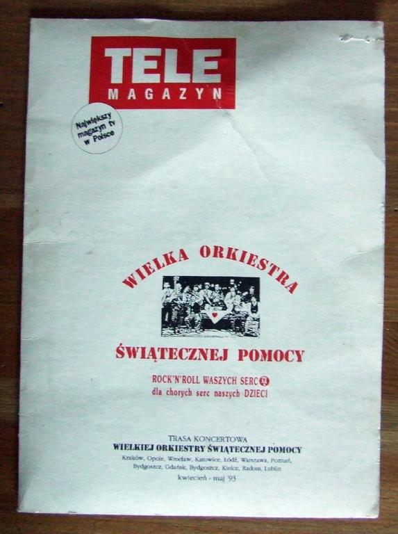 Śpiewnik WOŚP kwiecień -maj 1993 UNIKAT