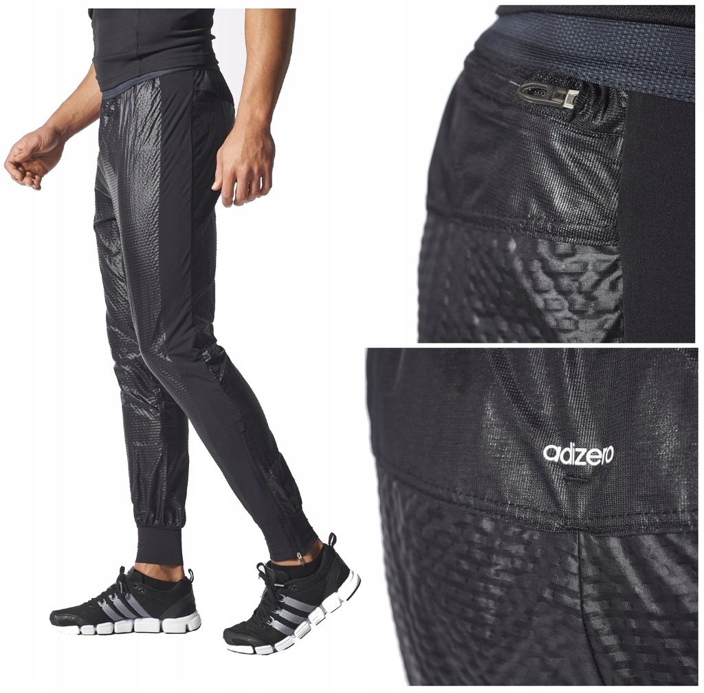 Adidas Adizero Track spodnie biegowe męskie - S/M