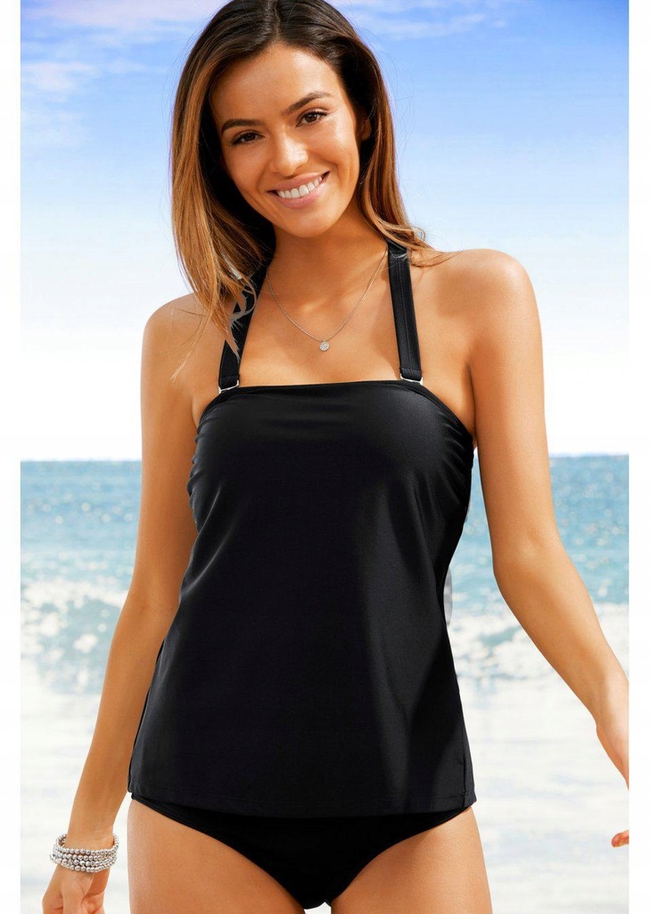 TANKINI TOP CZARNY BONPRIX 48 14088966268 oficjalne archiwum Allegro