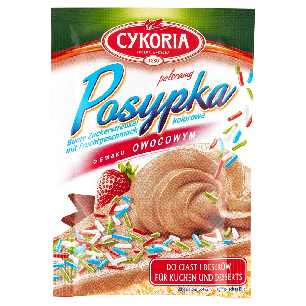 Cykoria Posypka kolorowa o smaku owocowym 50 g