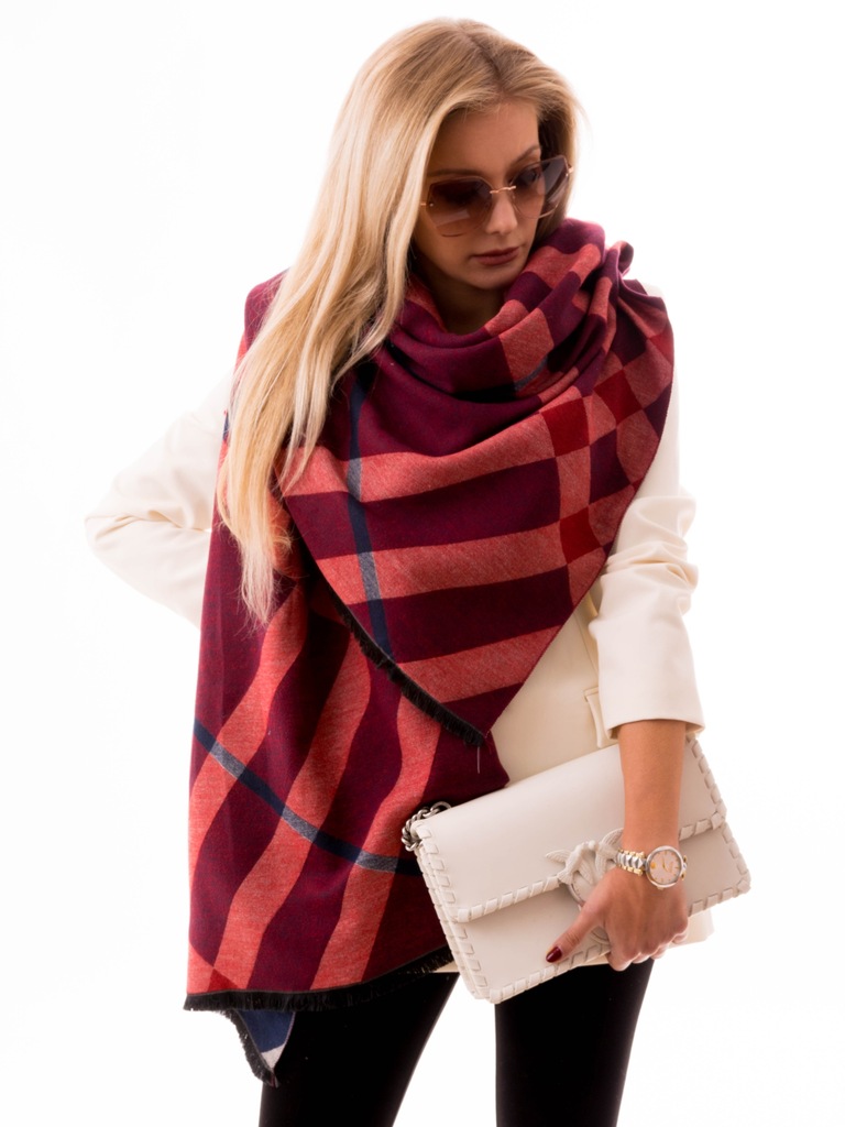 Купить Двусторонний теплый шарф с запахом, ШАРФ В КЛЕТКУ: отзывы, фото, характеристики в интерне-магазине Aredi.ru