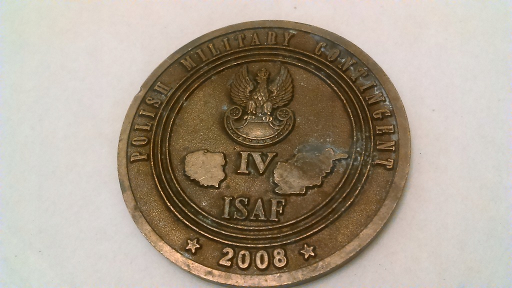 medal coin IV ISAF Polish military Contingent