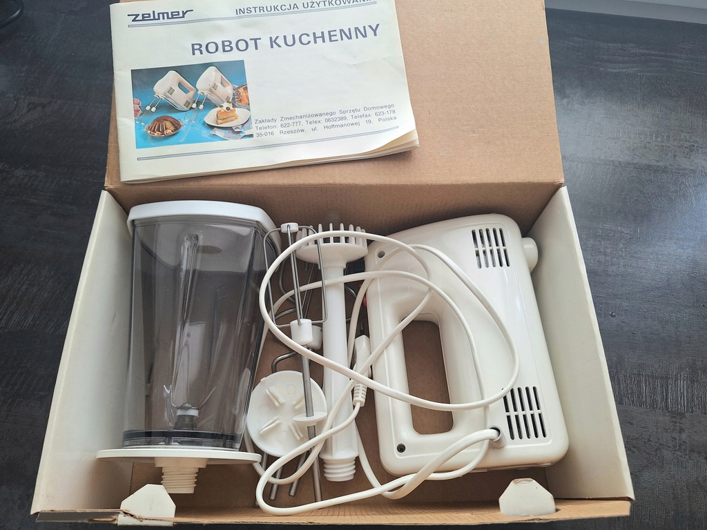 ZELMER robot kuchenny MIKSER typ 1465 NOWY pudełko instrukcja 1994 rok