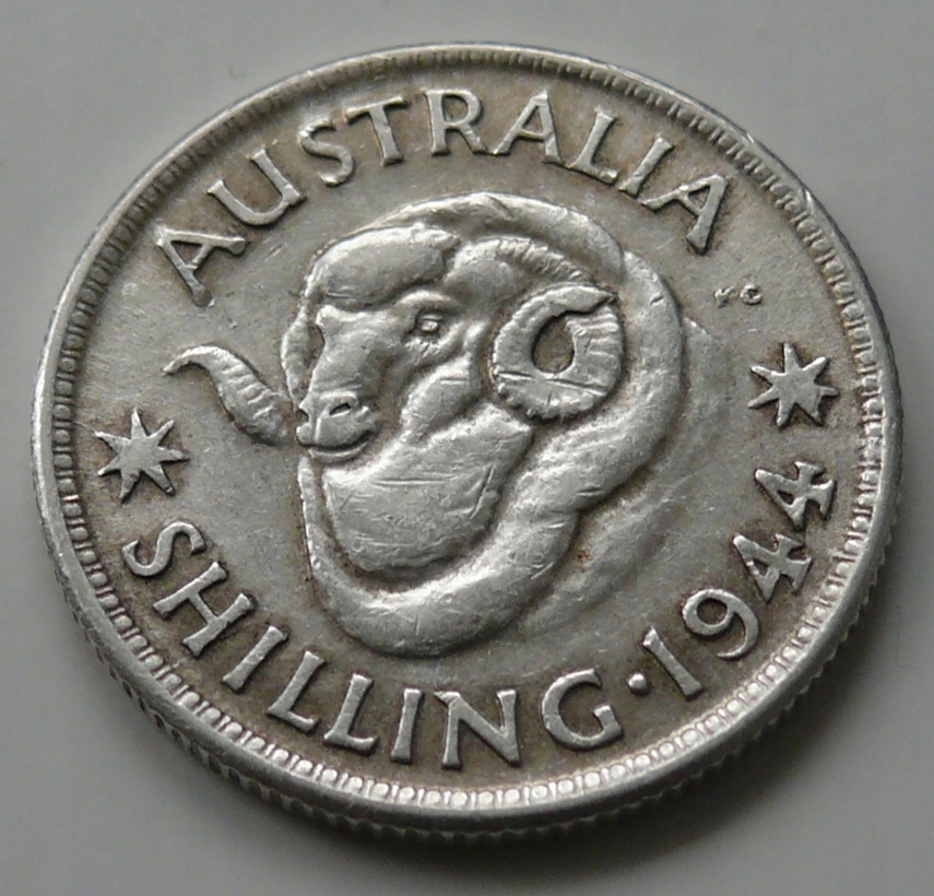 Australia - Jerzy VI - 1 Shilling - 1944 r. - Ag