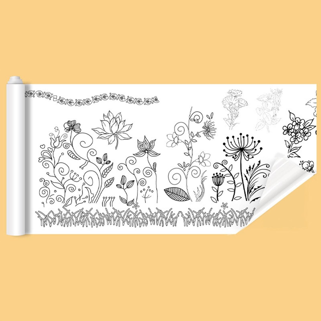 Large hildren Drawing Roll Wall Sticker Toddlers oloring Poster Art C
