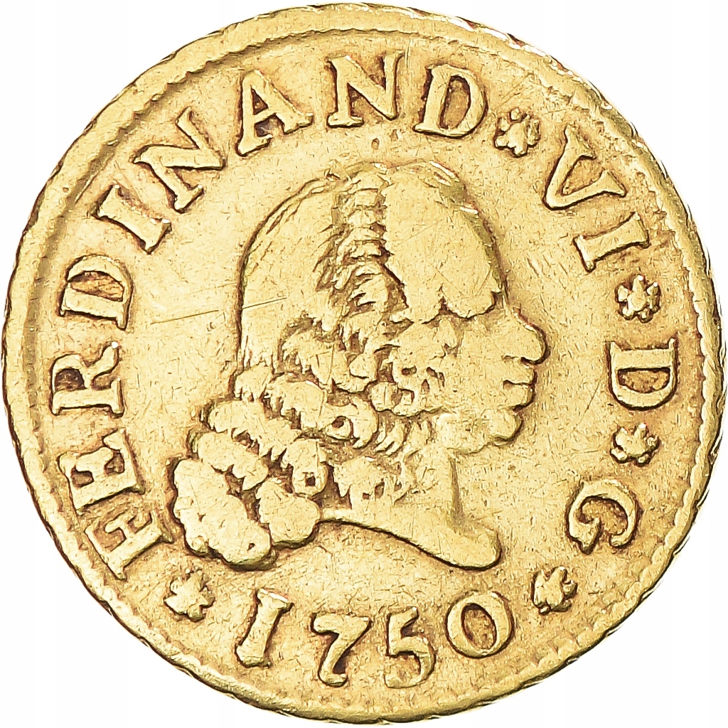 Moneta, Hiszpania, Ferdinand VI, 1/2 Escudo, 1750,
