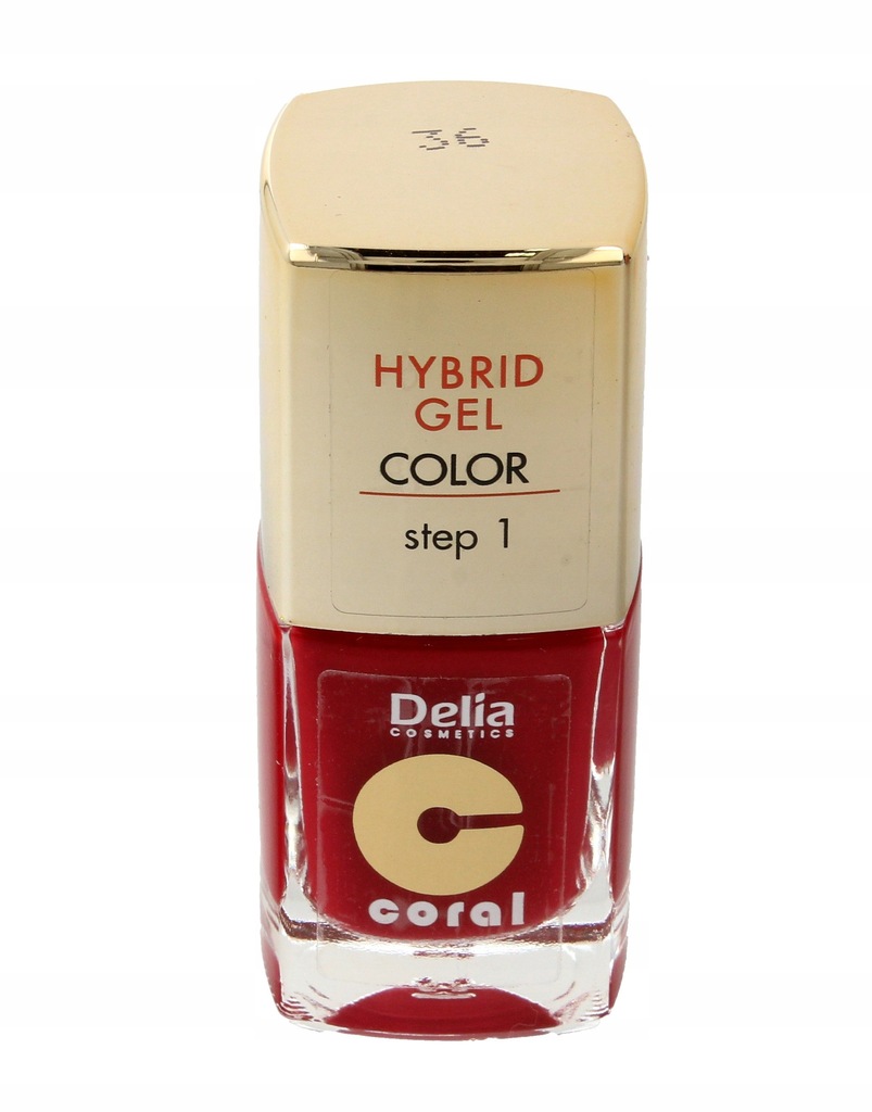 Delia Coral lakier Hybrid Gel 36 czerwony karmazyn