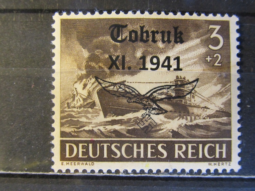 Niemcy stary znaczek z nadrukiem Tobruk [9/50