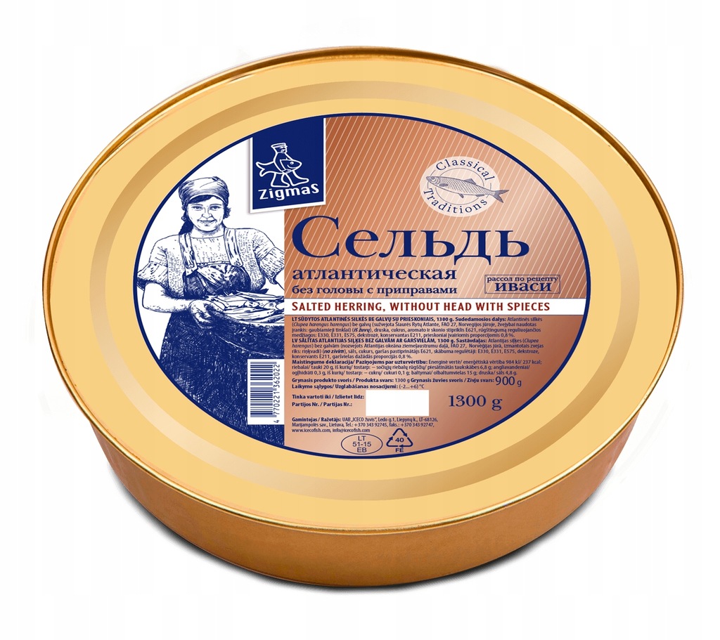 IWASI ŚLEDŹ LITEWSKI W PRZYPRAWACH 1300 G ZIGMAS
