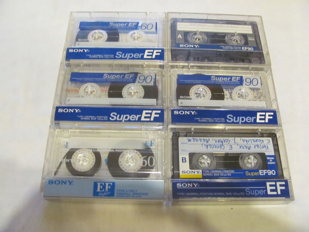 ZESTAW 6 KASET SONY EF