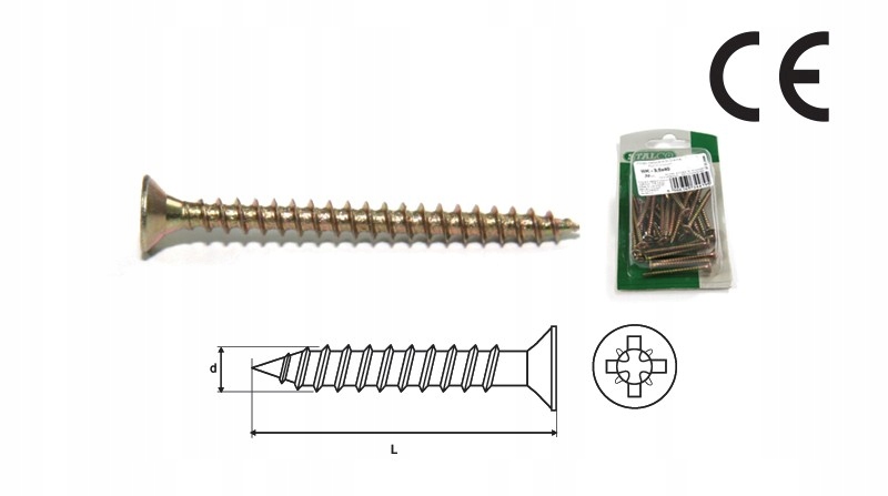 wkręt uniwersalny hartowany 3.5x40 30szt Stalco