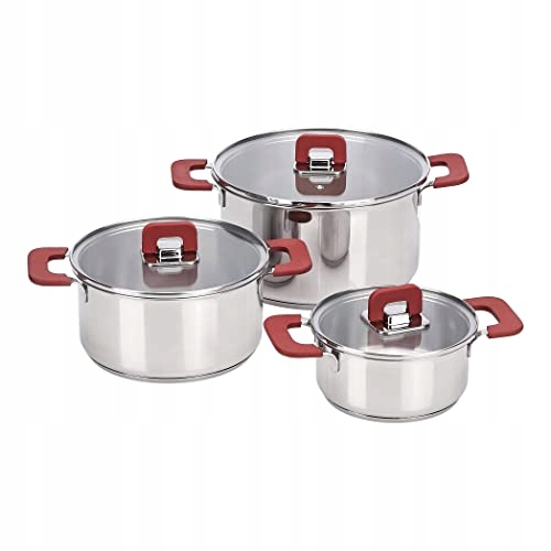 GARNKI AMAZONBASICS DO KUCHENKI INDUKCYJNEJ 3 SZT