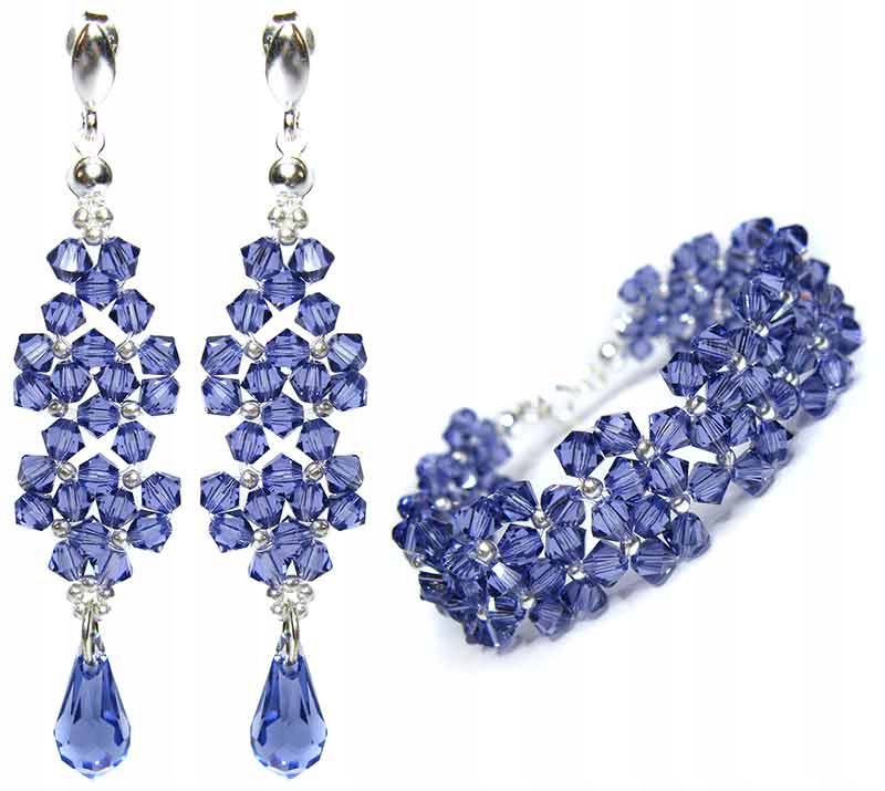 Biżuteria z kryształów Swarovski Tanzanit blue