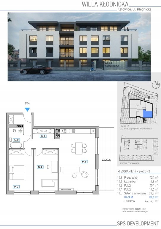 Mieszkanie, Katowice, 81 m²