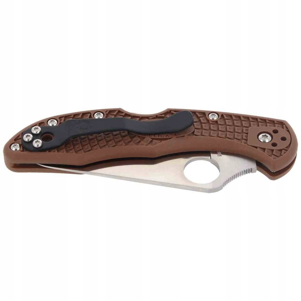 Nóż Spyderco Delica 4 FRN Brown Flat Ground Plain