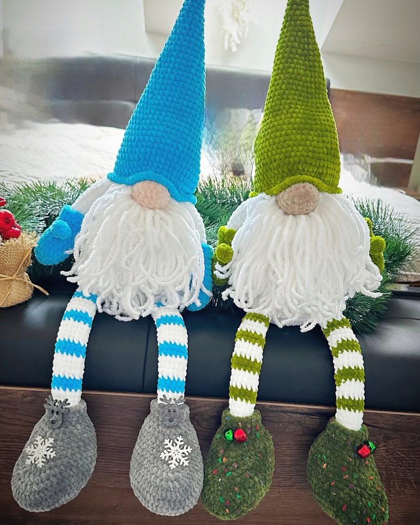 Ręcznie robiony krasnal na szydełku HANDMADE