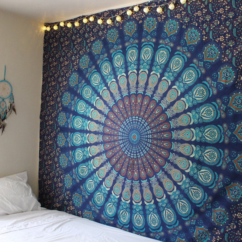 Mandala Indyjskie wzory INDIE chusta na ścianę