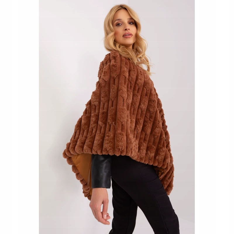 Sweter Ponczo Model AT-PN-2347.16 Light Brown -