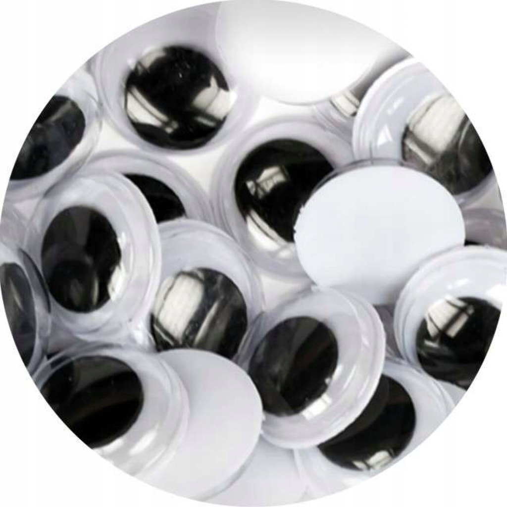 OCZKA samoprzylepne NAKLEJANE OCZY 18 mm 24 szt