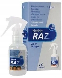 HEDRIN RAZ żel w sprayu przeciw wszawicy 60 ml