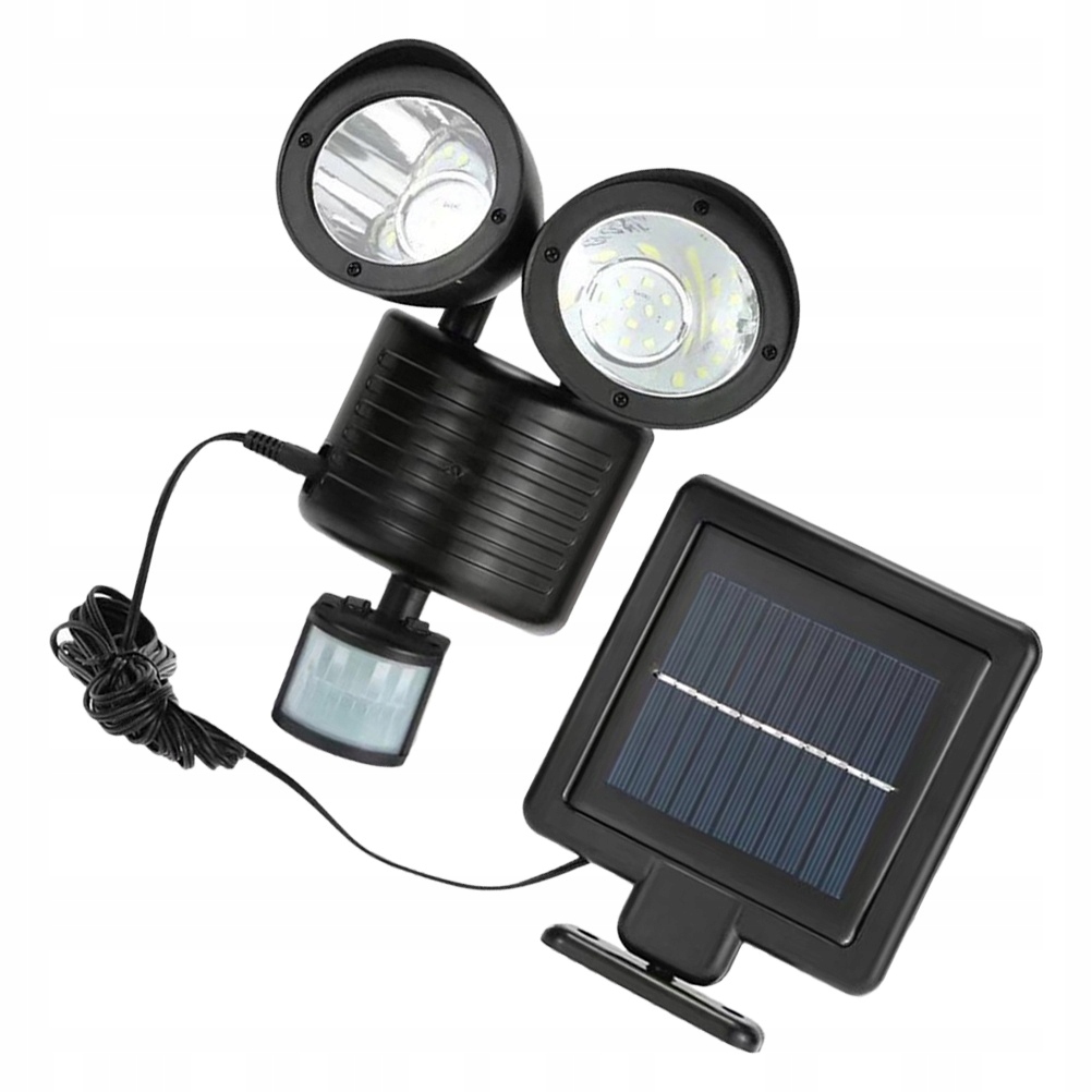 OGRODOWA LED SOLAR WALL PODWÓJNA GŁOWICA WODOODPORNA