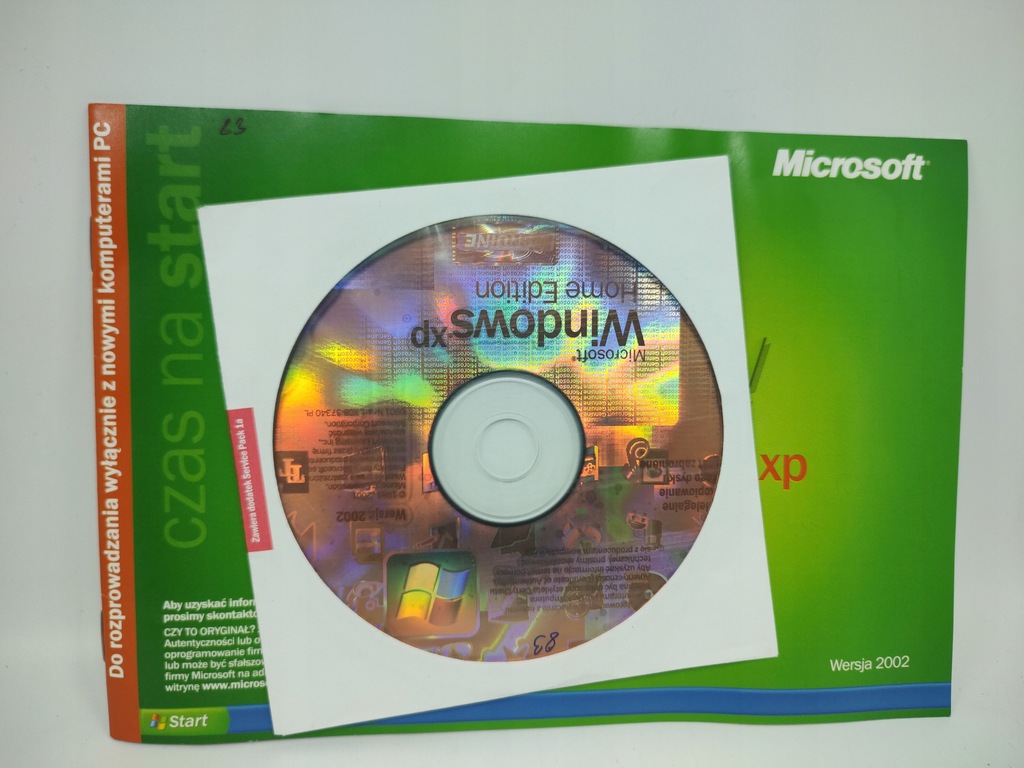 System MICROSOFT WINDOWS XP Home Edition SP 1