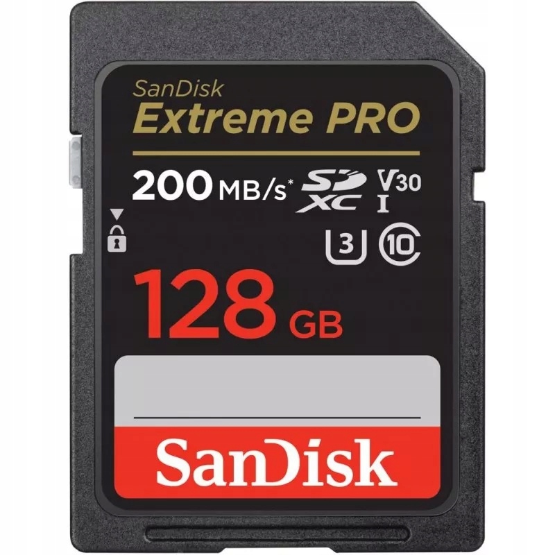 Karta SD SanDisk Extreme PRO 128GB 200/90 MB/s C10