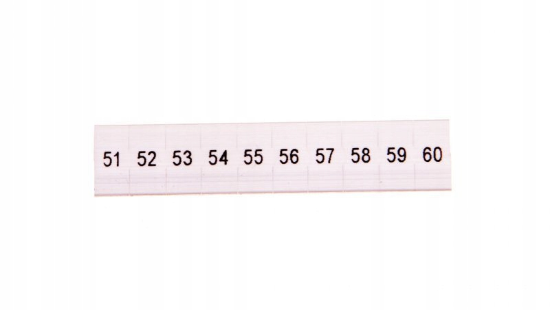 Oznacznik do złączek szynowych 5mm /51-60/ biały Z