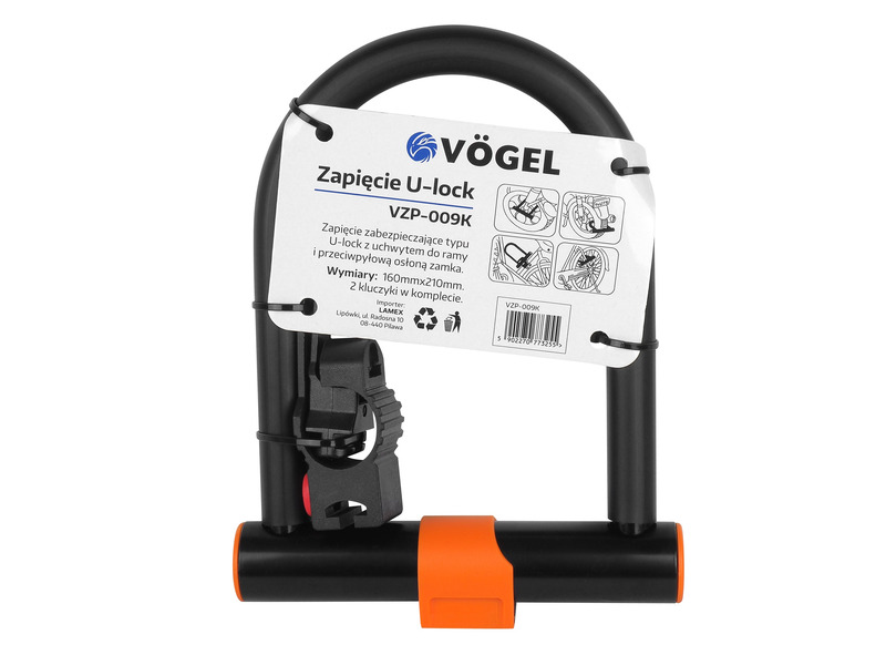 Zapięcie rowerowe VÖGEL VZP-009K U-lock