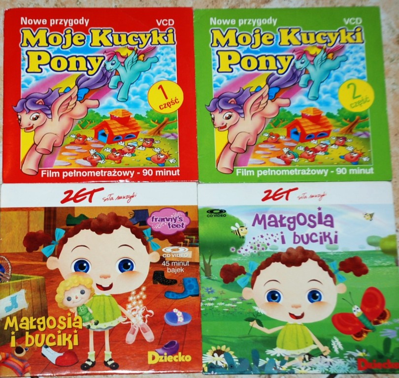 4 płyty - Małgosia oraz Kucyki PONY bajki CD