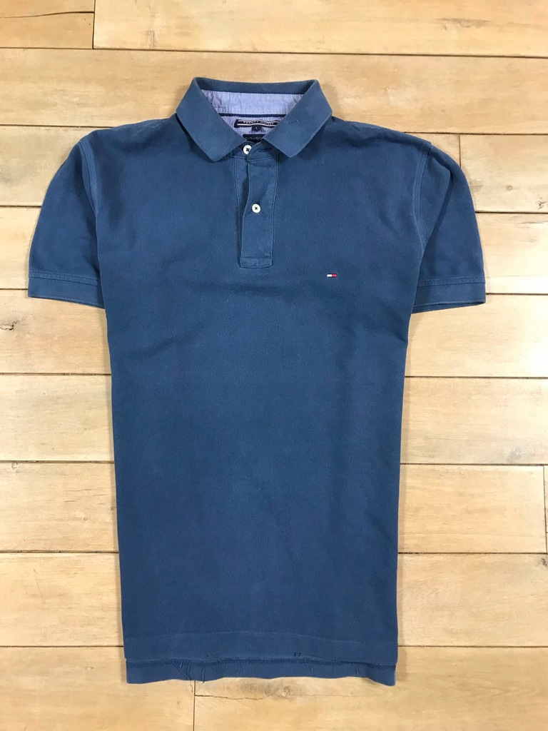 Tommy Hilfiger niebieska polo męskie klasyczne L