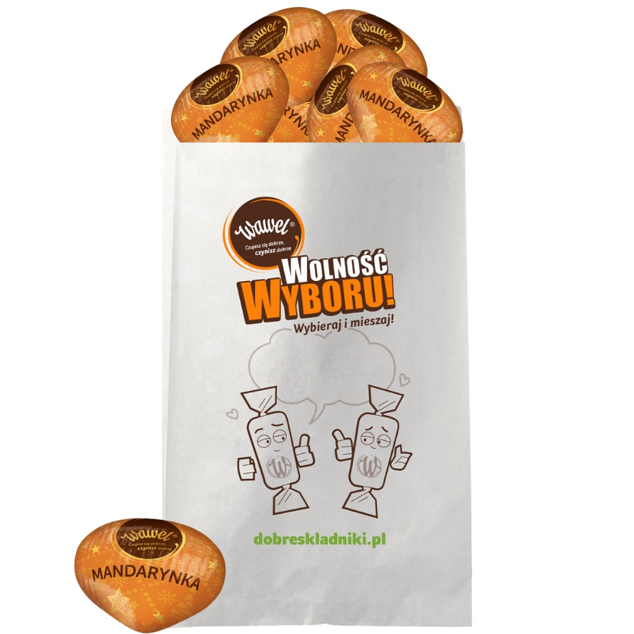 Czekoladka nadziewana Mandarynka Wawel 1kg