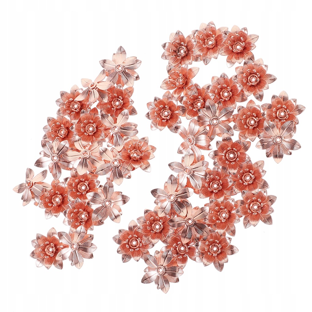 Copper Flower Piece Necklace 50 Pcs