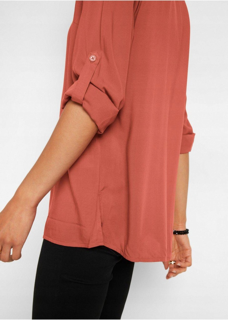 MIEDZIANA BLUZKA ZE STÓJKĄ _ZT 44