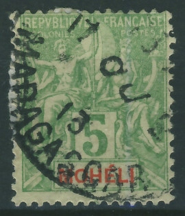 Kolonie fr. Ncheli 5 cent. - alegoria