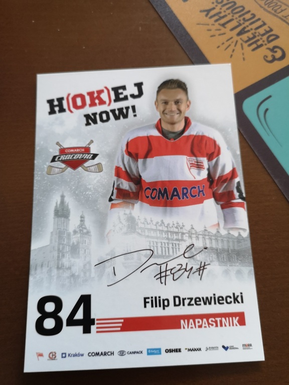 Zdjecie Filipa Drzewieckiego z autografem Cracovia