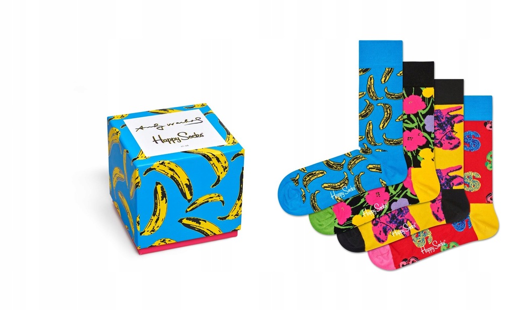 HAPPY SOCKS WARHOL SKARPETKI GIFT BOX 4-PACK 41-46 - 7897262075 ...