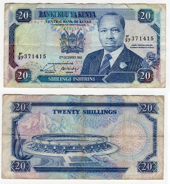 KENIA 1988 20 SHILLINGS