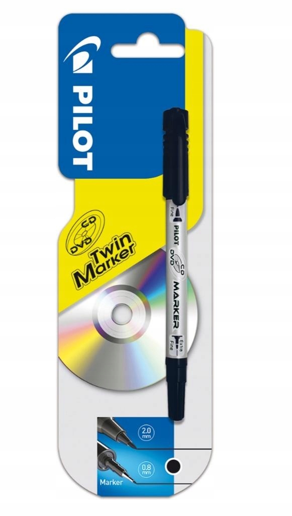 MARKER CD/DVD CZARNY PILOT