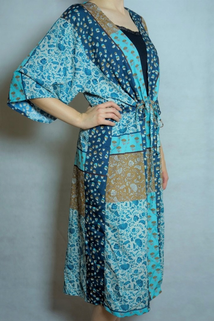 Cream Kimono wzorzyste r. One Size